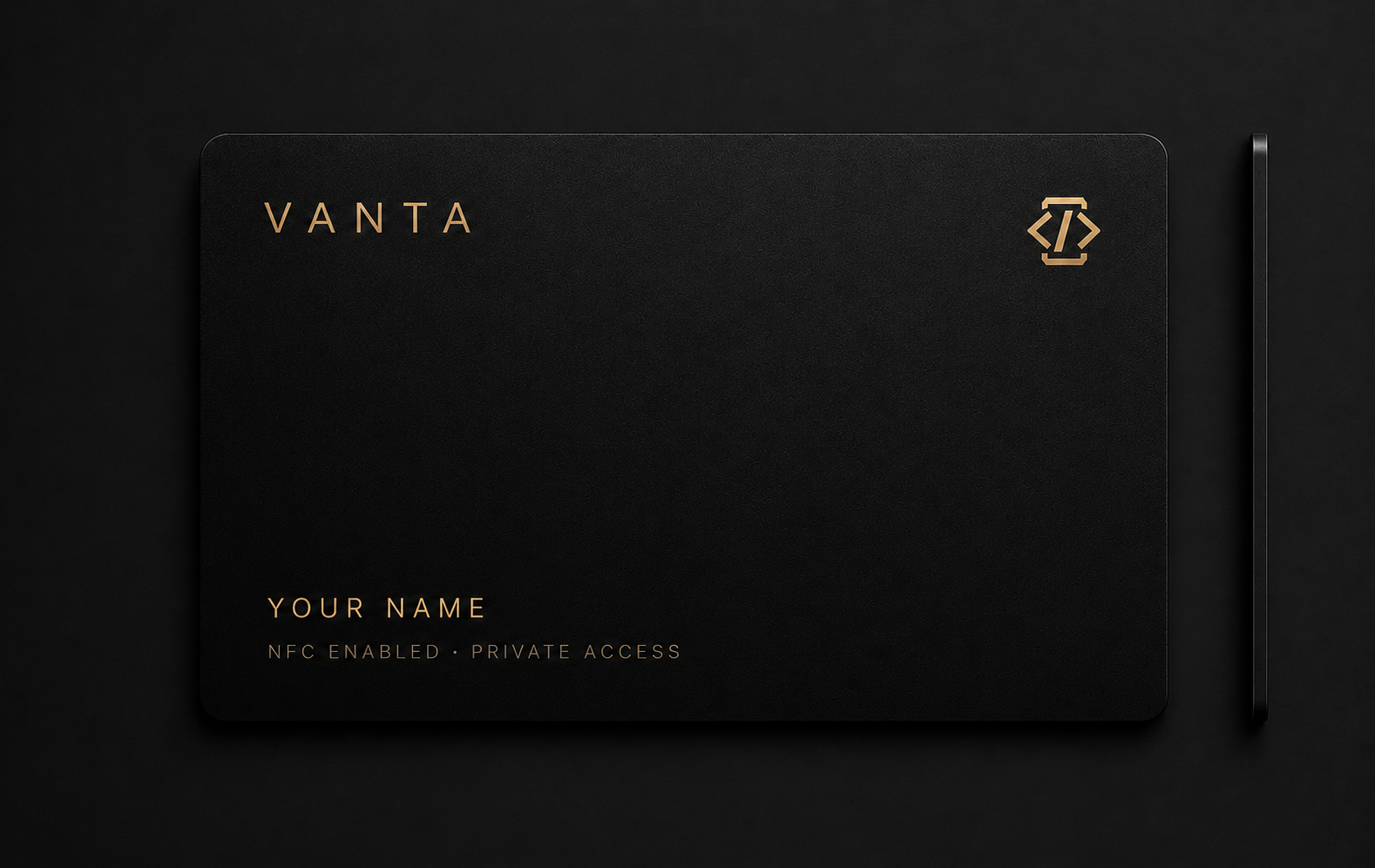 Vanta Black metal card specifications