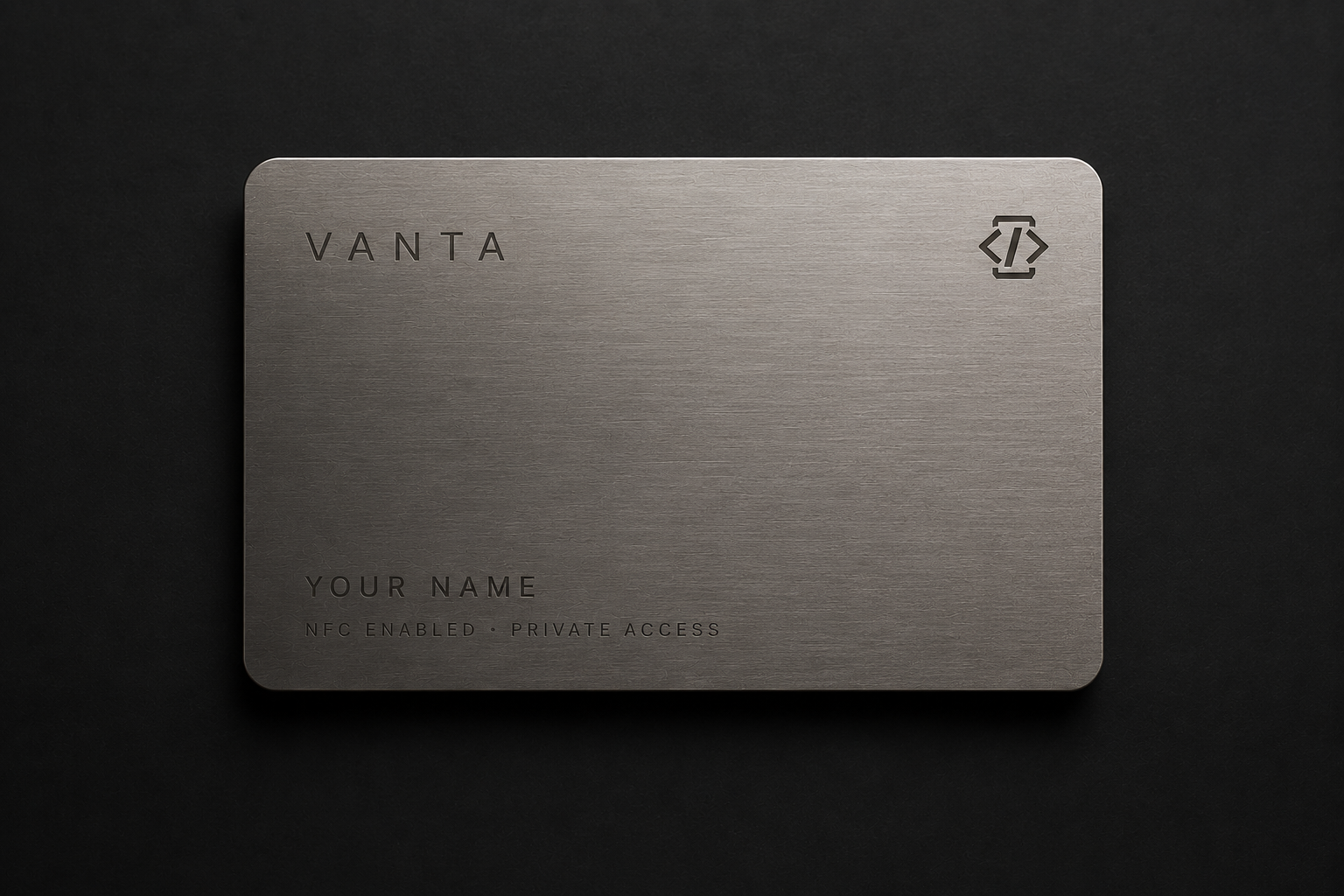 Vanta Titanium Steel metal card specifications